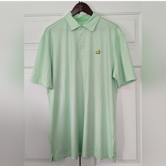 Masters Tech Green and White Performance Golf Polo Shirt - Picture 1 of 12